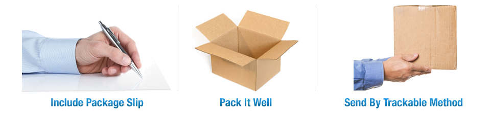Include Package Slip | Pack It Well | Send By Trackable Method